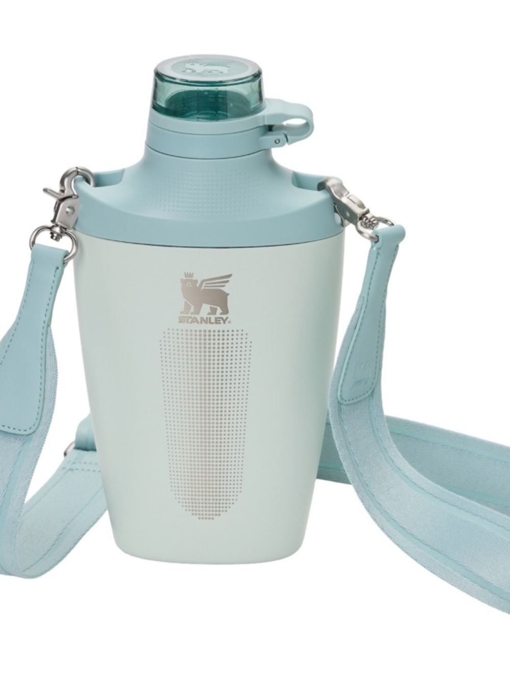 Stanley Pale Aqua Insulated Bottle with Removable Crossbody Strap